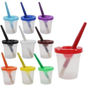 Children Plastic Pen Cup Bristles Graffiti Painting Brush Set  Specification: HB-10 + 10