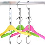 Multifunctional Stainless Steel Folding Clothes Jacket Pants Storage Hanger(Straight Hanger)