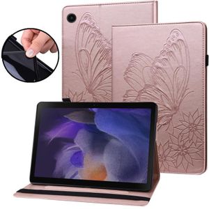 Voor Samsung Galaxy Tab A8 Big Butterfly Lederen Tablet Case (Rose Gold)