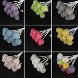 2 PCS Bouquet Cotton Ball Lights Starry Sky Ball Lights Flowers Decoration Packaging Materials(Beige )