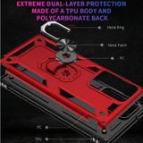 For Samsung Galaxy Note20 Ultra Shockproof TPU + PC Protective Case with 360 Degree Rotating Holder(Silver)