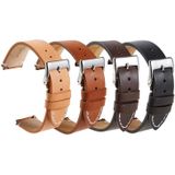 First Layer Retro Cowhide Frosted Bottom Leather Quick Release Ultra-Thin Universal Watch Strap  Size? 18mm(Light Brown)