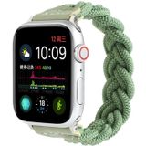 Elastic Woven Watchband For Apple Watch Series 6 & SE & 5 & 4 44mm / 3 & 2 & 1 42mm  Length:130mm(Green)