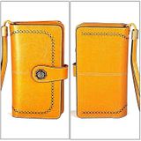 3556 Large Capacity Long Multi-function Anti-magnetic RFID Wallet Clutch for Ladies with Card Slots (Yellow)