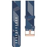 For Amazfit Bip Lite Version 1S / Bip S 20mm Nylon Denim Canvas Replacement Strap Watchband(Blue Stripe)