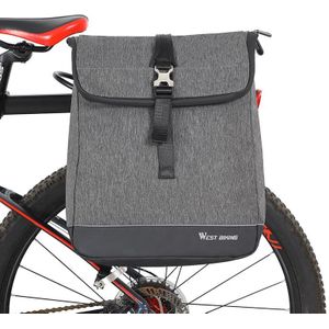 WEST BIKING YP0707259 Bicycle Riding Shelf Bags Camel Bag Multi-Function Mountain Bike Computer Backpack(Gray)