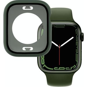 PC + gehard glasfilm Waterdichte horlogekast met onderklep voor Apple Watch-serie 7 41mm
