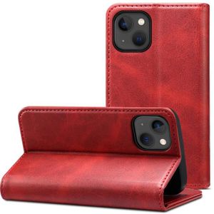 Kalfstructuur horizontale flip lederen tas met houder & kaart slots & portemonnee voor iphone 13 mini