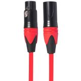 XRL Male to Female Microphone Mixer Audio Cable  Length: 1m (Red)