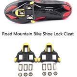 PROMEND Road Mountain Bike Shoe Lock Cleat Self-Locking Pedal Cleat(Highway Car Lock Yellow)