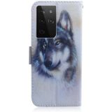 For Samsung Galaxy S30 Ultra Coloured Drawing Horizontal Flip Leather Case  with Holder & Card Slots & Wallet(White Wolf)