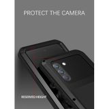 Voor Samsung Galaxy S21 FE LOVE MEI metalen schokbestendige waterdichte stofdichte beschermende telefoonhoes met glas (wit)