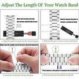 5-bead Stainless Steel Watch Band For Apple Watch Series 7 45mm / 6&SE&5&4 44mm / 3&2&1 42mm(Silver)