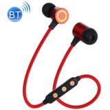 MG-G22 Portable Sports Magnetic Absorption Bluetooth V5.0 Bluetooth Headphones  Support TF Card(Red)