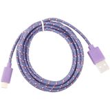 3m Nylon Netting Style USB Data Transfer Charging Cable  For iPhone 6 & 6 Plus  iPhone 6s & 6s Plus  iPhone 5 & 5S & 5C  Compatible with up to iOS 11.02(Purple)