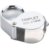 Mini draagbare 30 X bijouterie Magnifier(Silver)
