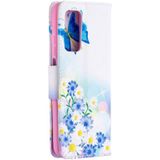 For Xiaomi Mi 10T / 10 Pro 5G Colored Drawing Pattern Horizontal Flip Leather Case with Holder & Card Slots & Wallet(Butterflies Love Flower)