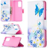 For Xiaomi Mi 10T / 10 Pro 5G Colored Drawing Pattern Horizontal Flip Leather Case with Holder & Card Slots & Wallet(Butterflies Love Flower)