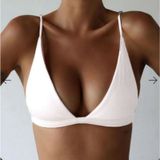 Summer Sexy Bikinis Women Swimsuit High Waisted Bathing Suits Swim Halter Push Up Bikini Padded Bra Bralette Swimwear  Size:S(WHITE)