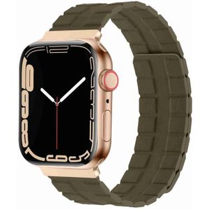 Vierkante tweedelige lederen magnetische horlogeband voor Apple Watch Series 8 & 7 41 mm / SE 2 & 6 & SE & 5 & 4 40 mm / 3 & 2 & 1 38 mm