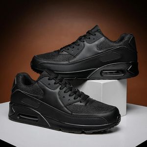Heren sportschoenen lente paar luchtkussen sneakers casual schoenen  maat: 43 (volledig zwart)