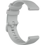 For Polar Ignite 20mm Small Plaid Texture Silicone Wrist Strap Watchband(Grey)