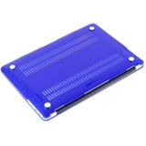 ENKAY for Macbook Air 11.6 inch (US Version) / A1370 / A1465 Hat-Prince 3 in 1 Crystal Hard Shell Plastic Protective Case with Keyboard Guard & Port Dust Plug(Dark Blue)