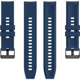 For Huawei Watch GT 2 42mm Silicone Replacement Wrist Strap Watchband with Black Buckle(Dark Blue)