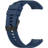 For Huawei Watch GT 2 42mm Silicone Replacement Wrist Strap Watchband with Black Buckle(Dark Blue)
