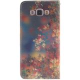 Maple Leaves Pattern Horizontal Flip Leather Case with Holder & Card Slots & Wallet for Galaxy A8 / A800