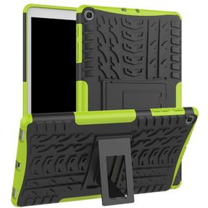 Tire Texture TPU+PC Shockproof Case for Galaxy Tab A 10.1 2019 T510 / T515  with Holder (Green)
