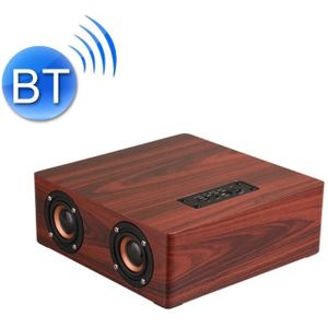 Q5 Home Computer TV Wooden Wireless Bluetooth Speaker(Red)