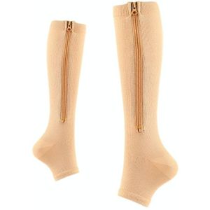Sportsdruk sokken gecomprimeerde rem rits sokken  maat: S / M