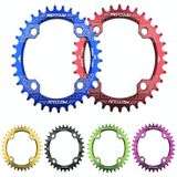 MOTSUV ronde smalle brede Chainring MTB fiets 104BCD tand plaat onderdelen elliptische plaat 36T (paars)