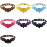 3 PCS  European and American Style Popular Bat Styling Leather Necklace Collar  Random Color Delivery