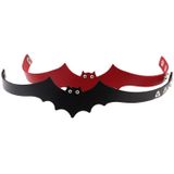 3 PCS  European and American Style Popular Bat Styling Leather Necklace Collar  Random Color Delivery