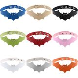 3 PCS  European and American Style Popular Bat Styling Leather Necklace Collar  Random Color Delivery