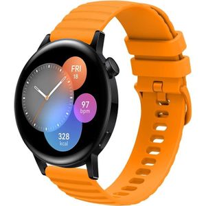 Voor Huawei Watch GT3 42 mm 20 mm golvend stippatroon effen kleur siliconen horlogeband