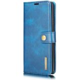 For Samsung Galaxy S21 Ultra 5G DG.MING Crazy Horse Texture Flip Detachable Magnetic Leather Case with Holder & Card Slots & Wallet(Blue)