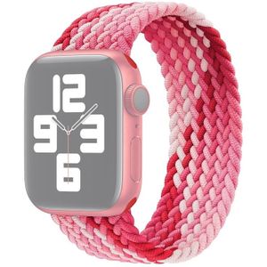 Single Loop Weaving Nylon Replacement Watchband  Size: XS 135mm For Apple Watch Series 6 & SE & 5 & 4 44mm / 3 & 2 & 1 42mm(Strawberry Red)