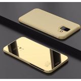 Electroplating Mirror Horizontal Flip Leather Case for Xiaomi Pocophone F1  with Holder(Gold)