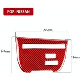 Carbon Fiber Car CD Player Console A Version Decorative Sticker for Nissan GTR R35 2008-2016  Left Driving(Red)