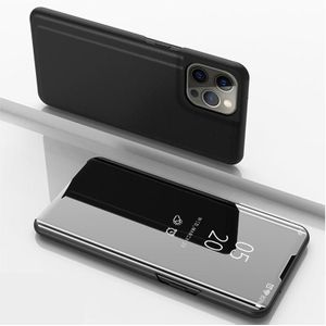 Geplaatste spiegel horizontale flip lederen telefoonhoesje met houder voor iPhone 14 pro  kleine hoeveelheid aanbevolen vóór iPhone 14 lancering