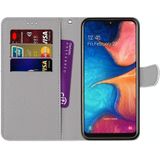 For Samsung Galaxy A20e Coloured Drawing Cross Texture Horizontal Flip PU Leather Case with Holder & Card Slots & Wallet & Lanyard(Fluorescent Water Pattern)