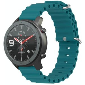 Voor Amazfit GTR 47mm 22mm Ocean Style siliconen effen kleur horlogeband