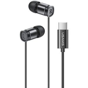 USAMS EP-46 Mini Type-C / USB-C aluminiumlegering in-ear Wired oortelefoon  lengte: 1 2 m