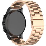 22mm Steel Wrist Strap Watch Band for Fossil Hybrid Smartwatch HR  Male Gen 4 Explorist HR / Male Sport (Rose Gold)