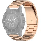 22mm Steel Wrist Strap Watch Band for Fossil Hybrid Smartwatch HR  Male Gen 4 Explorist HR / Male Sport (Rose Gold)