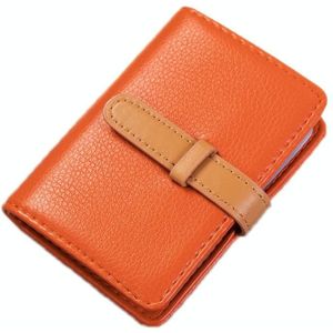 2 PCS PU Leather Credit Card Bag Portable Business Card Case(Orange)