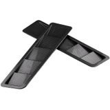 2 PCS Universal Car Air Intake Scoop Bonnet Hood Vent Louver Cooling Panel Trim Set(Carbon Fiber Black)